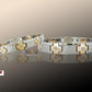 KENNO gold and silver two-color diamond-set magnet magnetic bracelet for men/women 